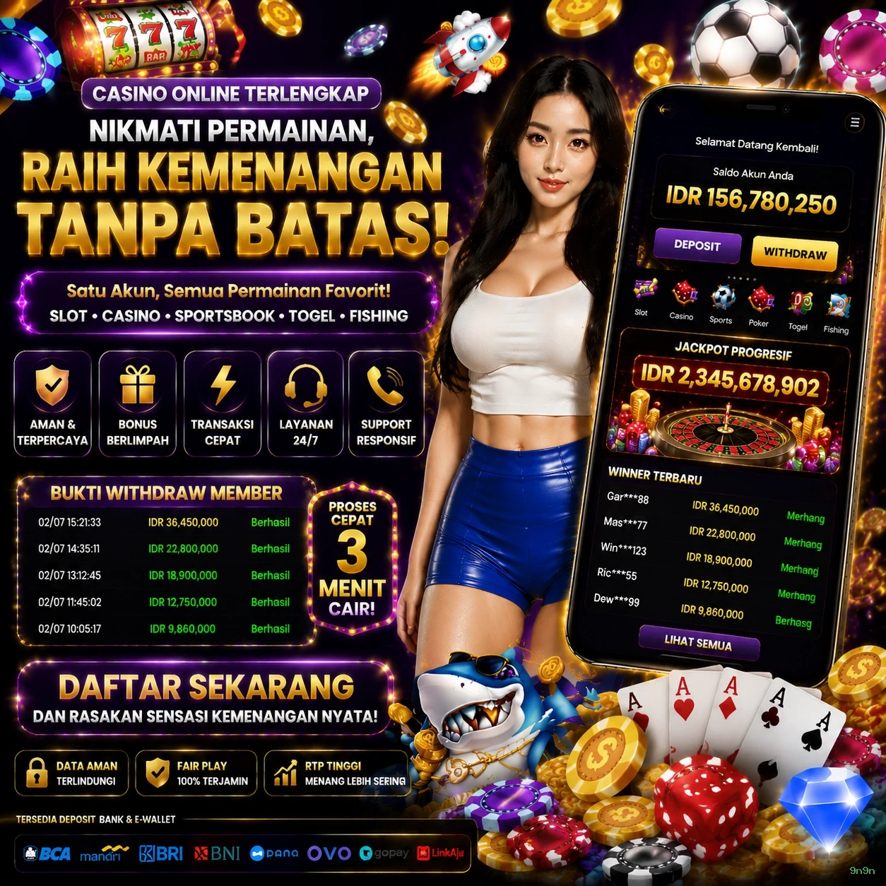 9n9n Memperkenalkan Permainan Slot yang Menarik